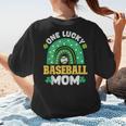 One Lucky Baseball Mom St Patricks Day Rainbow Mother Mama Women's T-Shirt Back Print