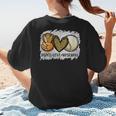 Peace Love Baseball Mom Leopard Print Mother's Day Women's T-Shirt Back Print Peace Love Baseball Mom Leopard Print Mother's Day Women's T-Shirt Back Print