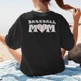 Proud Baseball Mom With Heart Game Day Women's T-Shirt Back Print Proud Baseball Mom With Heart Game Day Women's T-Shirt Back Print