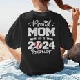 Proud Mom Of a 2024 Senior Baseball Mom 2024 Graduate Women's T-Shirt Back Print Proud Mom Of a 2024 Senior Baseball Mom 2024 Graduate Women's T-Shirt Back Print