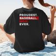 Proudest Baseball Mom Ever Women's T-Shirt Back Print Proudest Baseball Mom Ever Women's T-Shirt Back Print