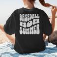 Retro Baseball Mom Summer Groovy Appreciation Women's T-Shirt Back Print Retro Baseball Mom Summer Groovy Appreciation Women's T-Shirt Back Print