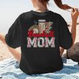 Retro Coffee Baseball Mama Mother's Day Baseball Mom Women's T-Shirt Back Print Retro Coffee Baseball Mama Mother's Day Baseball Mom Women's T-Shirt Back Print