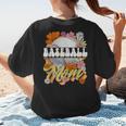 Retro Groovy Baseball Mom Family Matching Women Women's T-Shirt Back Print Retro Groovy Baseball Mom Family Matching Women Women's T-Shirt Back Print