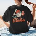 Retro Tis The Season Baseball Mom Baseball Lover Boys Kids Women's T-Shirt Back Print