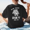 Rub Some Dirt On It Cute Girls Retro Baseball Mom Softball Women's T-Shirt Back Print Rub Some Dirt On It Cute Girls Retro Baseball Mom Softball Women's T-Shirt Back Print