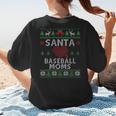 Santa Loves Baseball Moms Ugly Christmas Women's T-Shirt Back Print Santa Loves Baseball Moms Ugly Christmas Women's T-Shirt Back Print