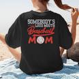 Somebody's Loud Mouth Baseball Mom Mama Women's T-Shirt Back Print Somebody's Loud Mouth Baseball Mom Mama Women's T-Shirt Back Print