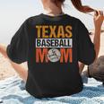 Texas Baseball Mom Design Baseball Player And Baseball Women's T-Shirt Back Print Texas Baseball Mom Design Baseball Player And Baseball Women's T-Shirt Back Print