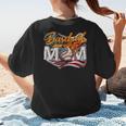 Vintage American Flag Baseball Mom Patriotic 4th July Women's T-Shirt Back Print Vintage American Flag Baseball Mom Patriotic 4th July Women's T-Shirt Back Print