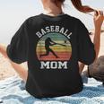 Vintage Baseball Mom Baseball Lover Women's T-Shirt Back Print