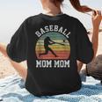 Vintage Baseball Mom Mom Baseball Lover Women's T-Shirt Back Print