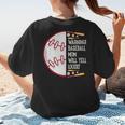 Warning Baseball Mom Will Yell Loudly Women's T-Shirt Back Print