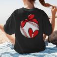 Womens Custom Baseball Mom Number 7 Heart For Mom Mommy Women's T-Shirt Back Print Womens Custom Baseball Mom Number 7 Heart For Mom Mommy Women's T-Shirt Back Print