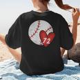 Womens Custom Baseball Mom Number 72 Heart For Mom Mommy Women's T-Shirt Back Print Womens Custom Baseball Mom Number 72 Heart For Mom Mommy Women's T-Shirt Back Print