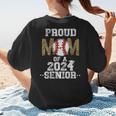 Womens Proud Mom Of a 2024 Senior Class Of 2024 Baseball Mom Women's T-Shirt Back Print Womens Proud Mom Of a 2024 Senior Class Of 2024 Baseball Mom Women's T-Shirt Back Print