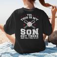 Yes This Is My Son Out Baseball Mom Women's T-Shirt Back Print