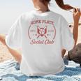 2024 Home Plate Social Club Softball Season Tee Baseball Mom Premium Women's T-Shirt Back Print