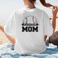 American Flag Patriotic Game Day Baseball Mom Women's T-Shirt Back Print American Flag Patriotic Game Day Baseball Mom Women's T-Shirt Back Print