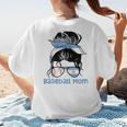 Argentina Baseball Mom Messy Bun Women's T-Shirt Back Print