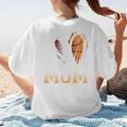 Ball Mom Heart Basketball Baseball Mom Premium Women's T-Shirt Back Print