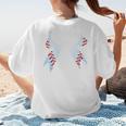 Baseball Bow Baseball Mom Women Baseball Mama Premium Women's T-Shirt Back Print