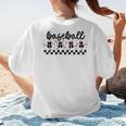 Baseball Mama Retro Groovy Baseball Mom Mother Game Day Women's T-Shirt Back Print Baseball Mama Retro Groovy Baseball Mom Mother Game Day Women's T-Shirt Back Print