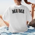 Baseball Mama Rocks Lightning Baseball Mom Mother's Day Women's T-Shirt Back Print