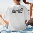 Baseball Mom 1970s Retro Cursive Font Women's T-Shirt Back Print Baseball Mom 1970s Retro Cursive Font Women's T-Shirt Back Print