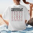 Baseball Mom Alphabet Women's T-Shirt Back Print Baseball Mom Alphabet Women's T-Shirt Back Print