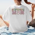 Baseball Mom Bleached Messy Bun Game Day Women's T-Shirt Back Print Baseball Mom Bleached Messy Bun Game Day Women's T-Shirt Back Print
