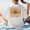 Baseball Mom Catcher's Mom Leopard Softball Mom Women's T-Shirt Back Print Baseball Mom Catcher's Mom Leopard Softball Mom Women's T-Shirt Back Print
