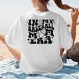 In My Baseball Mom Era Retro Groovy Sports Parent Women's T-Shirt Back Print In My Baseball Mom Era Retro Groovy Sports Parent Women's T-Shirt Back Print