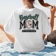Baseball Mom Green Varsity Baseball Mama Cute Mother's Day Women's T-Shirt Back Print Baseball Mom Green Varsity Baseball Mama Cute Mother's Day Women's T-Shirt Back Print