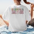 Baseball Mom Groovy Game Day Women's T-Shirt Back Print