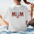 Baseball Mom Leopard Sports Players Mother's Day Women's T-Shirt Back Print Baseball Mom Leopard Sports Players Mother's Day Women's T-Shirt Back Print