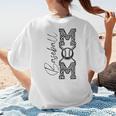 Baseball Mom Leopard Women's T-Shirt Back Print Baseball Mom Leopard Women's T-Shirt Back Print