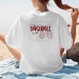 Baseball Mom Mommy Baseball Player Premium Women's T-Shirt Back Print