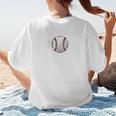 Baseball MOM Mother's Day Baseball Game Cheer Mom Raglan Baseball Tee Women's T-Shirt Back Print