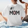Baseball Mom Number One 1 Mother Baseball Lover Mother's Day Women's T-Shirt Back Print