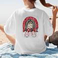 Baseball Mom Rainbow Boho Mommy Premium Women's T-Shirt Back Print Baseball Mom Rainbow Boho Mommy Premium Women's T-Shirt Back Print
