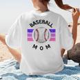 Baseball Mom Sports Mom Proud Baseball Mom Women's T-Shirt Back Print