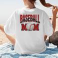 Baseball Mom Sports Red Women's T-Shirt Back Print Baseball Mom Sports Red Women's T-Shirt Back Print