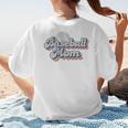 Baseball Mom Sporty Retro Baseball Team Momma Gray Women's T-Shirt Back Print Baseball Mom Sporty Retro Baseball Team Momma Gray Women's T-Shirt Back Print