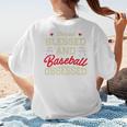 Baseball Mom Stressed Blessed And Baseball Obsessed Premium Women's T-Shirt Back Print