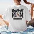 Baseball Mom Varsity Baseball Mama Cute Mother's Day Women's T-Shirt Back Print Baseball Mom Varsity Baseball Mama Cute Mother's Day Women's T-Shirt Back Print