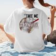 Baseball Moms Cute Take Me To The Ballpark Sports Athletic Women's T-Shirt Back Print