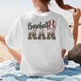 Baseball Nan Women BallPark Nan Baseball Mom Mother's Day Women's T-Shirt Back Print