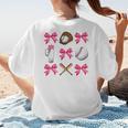 Baseball Nana Era Bows Baseball Mom Women Women's T-Shirt Back Print Baseball Nana Era Bows Baseball Mom Women Women's T-Shirt Back Print