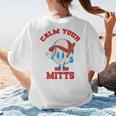 Calm Your Mitts Baseball Mom Mother's Day Softball Mom Premium Women's T-Shirt Back Print Calm Your Mitts Baseball Mom Mother's Day Softball Mom Premium Women's T-Shirt Back Print